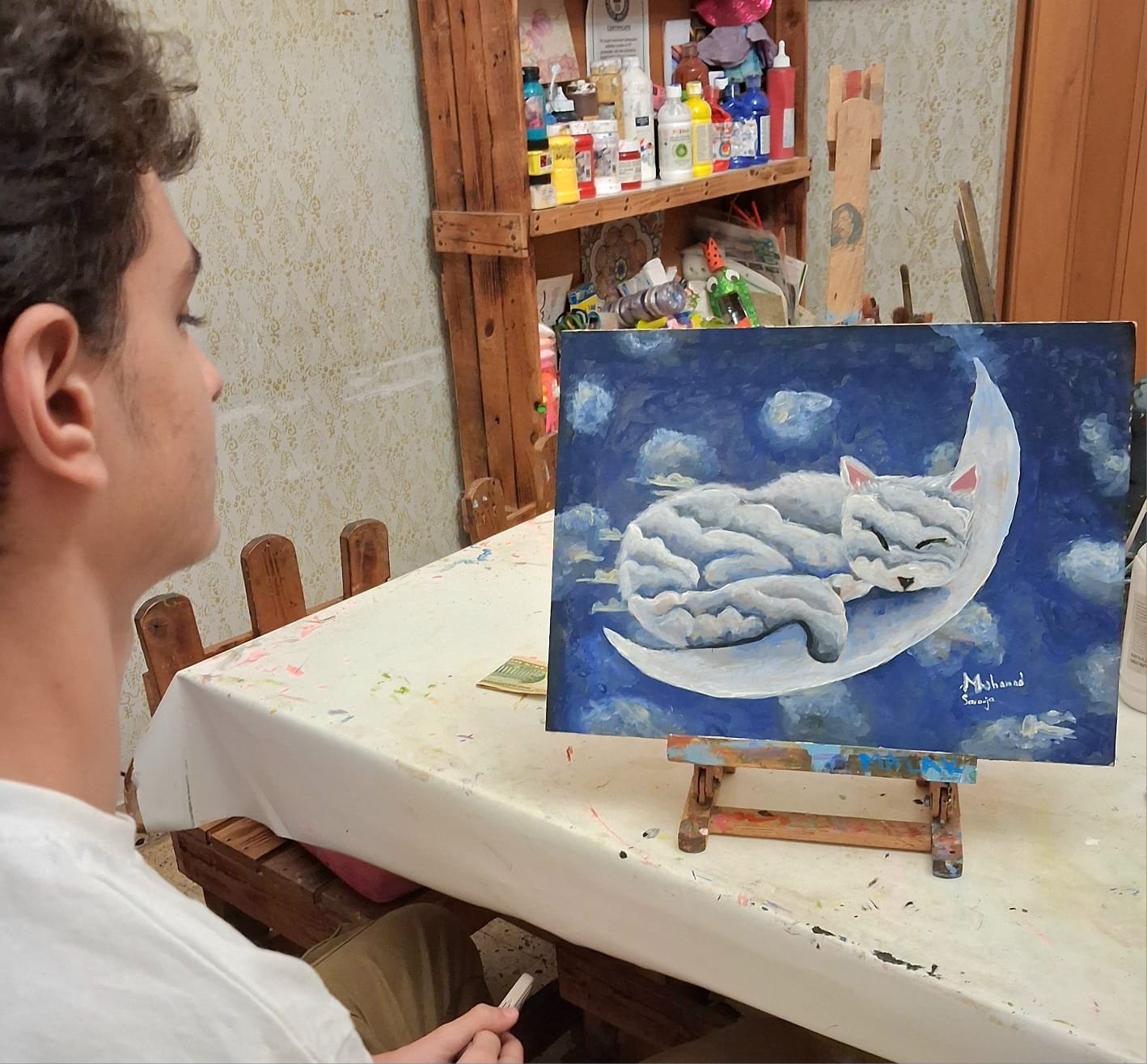 “Discover the beauty of blending imagination with technique as students bring their creative visions to life through painting. This captivating artwork is a perfect example of the artistic journey at our academy!”