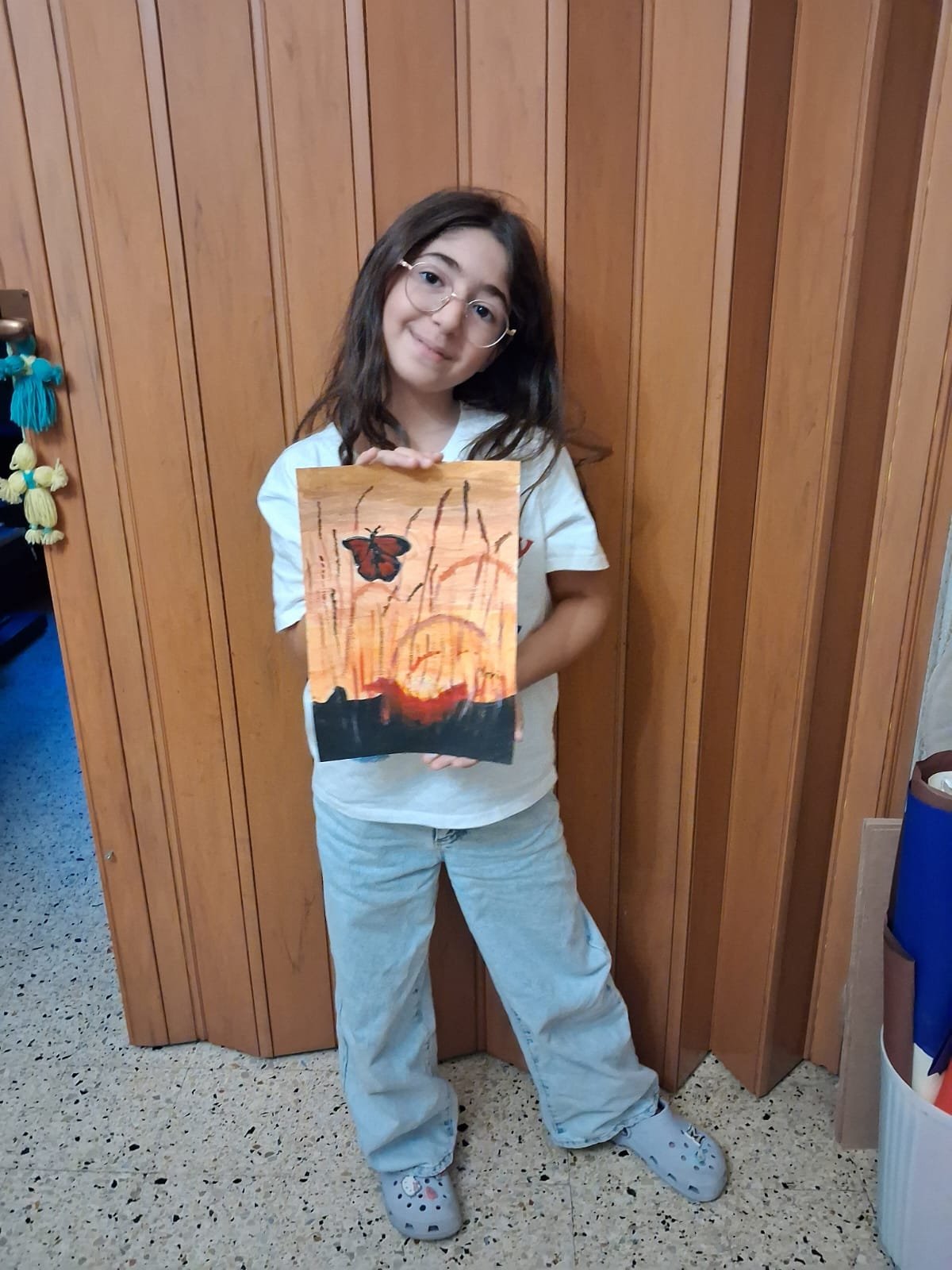 Embracing creativity and learning the beauty of nature, this delightful piece showcases the colorful journey of artistic expression at our academy!