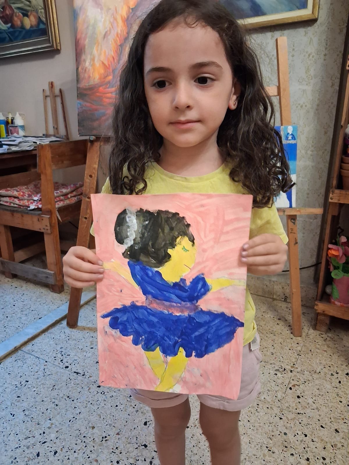 Expressing creativity through dance and color, this vibrant painting showcases the joyful journey of artistic discovery at our academy!